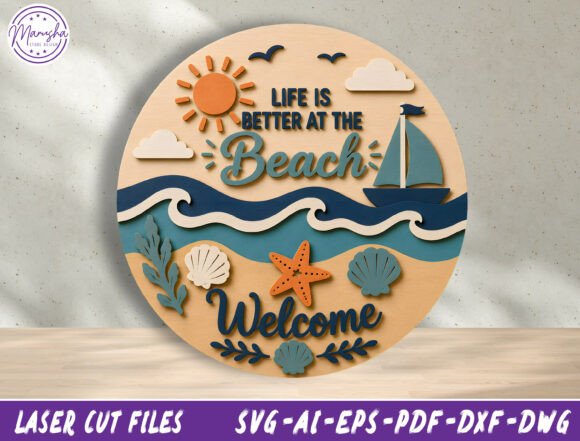 Download Beach Welcome Door Sign SVG - Welcome door sign Collection