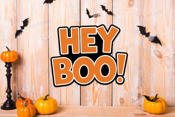 Download Hey Boo SVG Halloween Lettering Sign - Premium Bundle