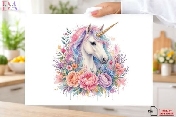 Download Watercolor Fantasy Unicorn Shirt PNG - Premium Resources
