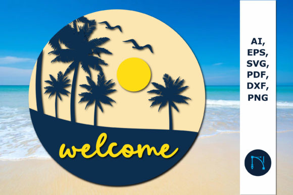 Download Summer Welcome Door Sign with Watermelon - Welcome door sign Collection