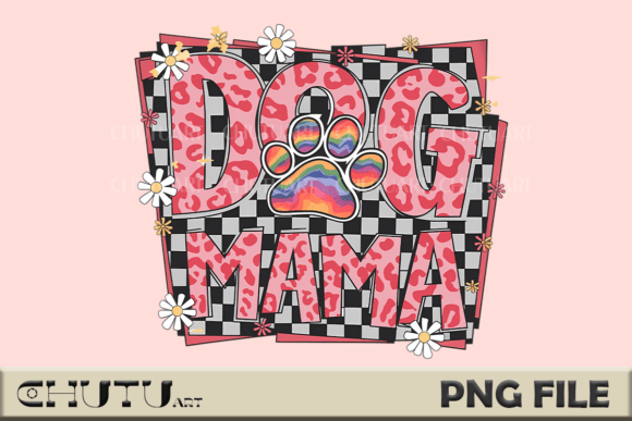 Download Dog Mama - Retro Checkered &amp; Leopard - Premium Resources