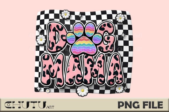Download Dog Mama - Retro Checkered &amp; Leopard - Premium Resources