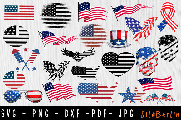 Download USA Flag SVG Bundle, American Flag SVG - American flag svg Collection