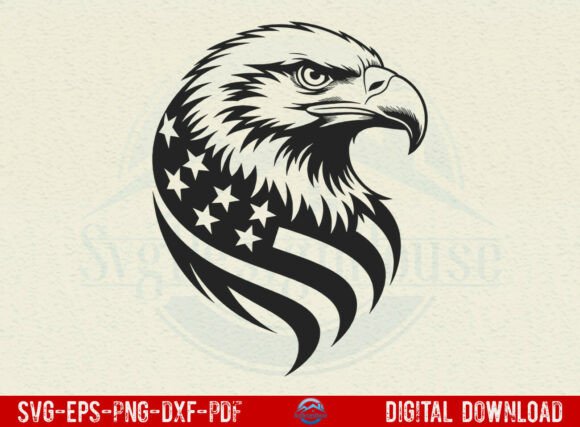 Download Patriotic Eagle with American Flag SVG - Premium Resources